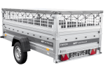 Einachsanhänger 264×125 UNITRAILER FORCE 264 KIPP mit Gitterwänden, H-0-Rahmen und grauer Plane-Neu – Bild 9