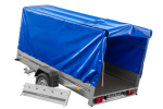 Einachsanhänger 264×150 UNITRAILER GARDEN 265 KIPP mit H-1100 Rahmen und blauer Plane-Neu – Bild 12