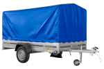 Einachsanhänger 264×150 UNITRAILER GARDEN 265 KIPP mit H-1100 Rahmen und blauer Plane-Neu – Bild 6