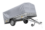 Einachsanhänger 264×150 UNITRAILER GARDEN 265 KIPP mit H-800 Rahmen und grauer Plane-Neu