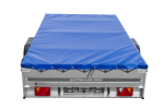 Einachsanhänger 264×150 UNITRAILER GARDEN 265 KIPP mit einem Flachplanenträger und blauer Plane-Neu – Bild 11