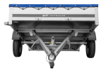 Einachsanhänger 264×150 UNITRAILER GARDEN 265 KIPP mit einem Flachplanenträger und blauer Plane-Neu – Bild 13