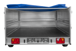 Einachsanhänger 264×150 UNITRAILER GARDEN 265 KIPP mit zusätzlichen Bordwänden, H-0-Rahmen und blauer Plane-Neu – Bild 10