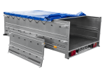 Einachsanhänger 264×150 UNITRAILER GARDEN 265 KIPP mit zusätzlichen Bordwänden, H-0-Rahmen und blauer Plane-Neu – Bild 12