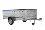 Einachsanhänger 264×150 UNITRAILER GARDEN 265 KIPP mit zusätzlichen Bordwänden, H-0-Rahmen und blauer Plane-Neu – Bild 7