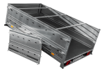 Einachsanhänger 264×150 UNITRAILER GARDEN 265 KIPP mit zusätzlichen Bordwänden, H-0-Rahmen und blauer Plane-Neu – Bild 11