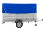 Einachsanhänger 264×150 UNITRAILER GARDEN 265 KIPP mit zusätzlichen Bordwänden, H-800-Hochspriegel und blauer Plane-Neu – Bild 7
