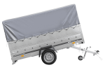 Einachsanhänger 264×150 UNITRAILER GARDEN 265 KIPP mit zusätzlichen Bordwänden, H-800-Rahmen und grauer Plane-Neu – Bild 10