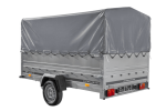 Einachsanhänger 264×150 UNITRAILER GARDEN 265 KIPP mit zusätzlichen Bordwänden, H-800-Rahmen und grauer Plane-Neu – Bild 7