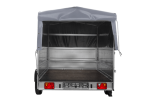 Einachsanhänger 264×150 UNITRAILER GARDEN 265 KIPP mit zusätzlichen Bordwänden, H-800-Rahmen und grauer Plane-Neu – Bild 13
