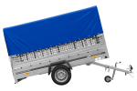 Einachsanhänger GARDEN TRAILER 264 KIPP mit Laubgitteraufsatz, Hochplane, Hochspriegel und Stützrad-Neu – Bild 9