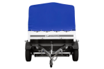 Einachsanhänger auf Blattfedern 200×125 UNITRAILER GARDEN 201/R KIPP mit H-800-Rahmen und blauer Plane-Neu – Bild 10
