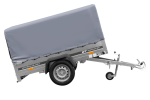 Einachsanhänger auf Blattfedern 200×125 UNITRAILER GARDEN 201/R KIPP mit H-800-Rahmen und grauer Plane-Neu – Bild 6