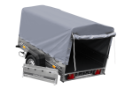 Einachsanhänger auf Blattfedern 200×125 UNITRAILER GARDEN 201/R KIPP mit H-800-Rahmen und grauer Plane-Neu – Bild 14