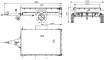 Einachsanhänger auf Blattfedern 200×125 UNITRAILER GARDEN 201/R KIPP mit H-800-Rahmen und grauer Plane-Neu – Bild 2