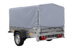 Einachsanhänger auf Blattfedern 200×125 UNITRAILER GARDEN 201/R KIPP mit H-800-Rahmen und grauer Plane-Neu – Bild 12
