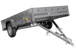 Einachsiger Anhänger auf Blattfedern 264×150 UNITRAILER GARDEN 265/R KIPP mit H-0-Rahmen und grauer Plane-Neu – Bild 16