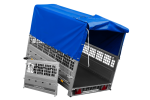 Einachsanhänger auf Federn 200×125 UNITRAILER GARDEN 201/R KIPP mit Gitterwänden, H-800-Rahmen und blauer Plane-Neu – Bild 12