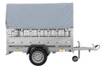 Einachsanhänger auf Federn 200×125 UNITRAILER GARDEN 201/R KIPP mit Gitterwänden, H-800-Rahmen und grauer Plane-Neu – Bild 8