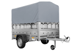 Einachsanhänger auf Federn 200×125 UNITRAILER GARDEN 201/R KIPP mit Gitterwänden, H-800-Rahmen und grauer Plane-Neu – Bild 10