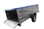 Einachsanhänger auf Federn 264×125 UNITRAILER GARDEN 264/R KIPP mit BIS-Seiten, H-0-Rahmen und blauer Plane-Neu – Bild 6
