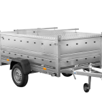 Einachsiger Anhänger 230×125 UNITRAILER GARDEN 230 KIPP mit Bordwandaufsatz und Aludeckel-Neu