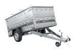 Einachsiger Anhänger auf Blattfedern 230×125 UNITRAILER FORCE 230/R KIPP mit BIS-Seitenwänden und Aluminiumabdeckung-Neu