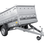 Einachsiger Anhänger auf Blattfedern 230×125 UNITRAILER FORCE 230/R KIPP mit BIS-Seitenwänden und Aluminiumabdeckung-Neu