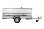 Einachsiger Anhänger auf Blattfedern 264×125 UNITRAILER FORCE 264/R KIPP mit BIS-Seitenwänden und Aluminiumabdeckung-Neu – Bild 4