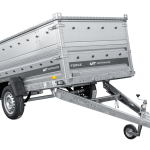 Einachsiger Anhänger auf Blattfedern 264×125 UNITRAILER FORCE 264/R KIPP mit BIS-Seitenwänden und Aluminiumabdeckung-Neu