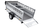 Einachsiger Anhänger auf Blattfedern 264×125 UNITRAILER FORCE 264/R KIPP mit Gitterseitenwänden, H-0-Rahmen und grauer Plane-Neu – Bild 13