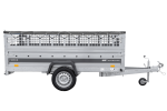 Einachsiger Anhänger auf Blattfedern 264×125 UNITRAILER FORCE 264/R KIPP mit Gitterseitenwänden, H-0-Rahmen und grauer Plane-Neu – Bild 3