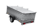 Einachsiger Anhänger auf Blattfedern 264×125 UNITRAILER GARDEN 264/R KIPP mit BIS-Seitenwänden und Aluminiumabdeckung-Neu – Bild 7