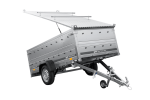 Einachsiger Anhänger auf Blattfedern 264×125 UNITRAILER GARDEN 264/R KIPP mit BIS-Seitenwänden und Aluminiumabdeckung-Neu – Bild 12