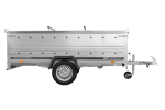 Einachsiger Anhänger auf Blattfedern 264×125 UNITRAILER GARDEN 264/R KIPP mit BIS-Seitenwänden und Aluminiumabdeckung-Neu – Bild 9