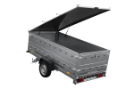 Einachsiger Anhänger auf Blattfedern 264×125 UNITRAILER GARDEN 264/R KIPP mit BIS-Seitenwänden und Aluminiumabdeckung-Neu – Bild 13