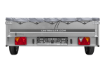 Einachsiger Anhänger auf Blattfedern 264×150 UNITRAILER GARDEN 265/R KIPP mit H-0-Rahmen und grauer Plane-Neu – Bild 7