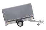 Einachsiger Anhänger mit Blattfedern 264×125 UNITRAILER FORCE 264/R KIPP mit H-1100 Rahmen und grauer Plane-Neu – Bild 9