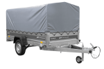 Einachsiger Anhänger mit Blattfedern 264×125 UNITRAILER FORCE 264/R KIPP mit H-800 Spriegel und grauer Plane-Neu – Bild 10
