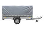 Einachsiger Anhänger mit Blattfedern 264×125 UNITRAILER FORCE 264/R KIPP mit H-800 Spriegel und grauer Plane-Neu – Bild 11