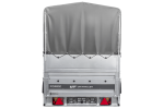 Einachsiger Federanhänger 230×125 UNITRAILER FORCE 230/R KIPP mit BIS-Seitenwänden, H-800-Rahmen und grauer Plane-Neu – Bild 3
