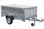 Faltbarer Anhänger GARDEN TRAILER 230 KIPP mit zusätzlichen Bordwänden, Stützrad und Flachplane-Neu – Bild 10