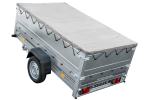 Faltbarer Pkw Anhänger Garden Trailer 230 KIPP mit zusätzlichen Bordwänden, Stützrad, Flachplane und Planenträgern]-Neu – Bild 7