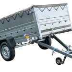 Faltbarer Pkw Anhänger Garden Trailer 230 KIPP mit zusätzlichen Bordwänden, Stützrad, Flachplane und Planenträgern]-Neu