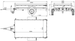 Faltbarer Pkw Anhänger Garden Trailer 230 KIPP mit zusätzlichen Bordwänden, Stützrad, Flachplane und Planenträgern]-Neu – Bild 2