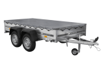 GARDEN TRAILER 264/2 KIPP MIT STÜTZRAD, GRAUE FLACHPLANE UND PLANENTRÄGER-Neu – Bild 3