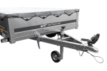 GARDEN TRAILER 264/2 KIPP MIT STÜTZRAD, GRAUE FLACHPLANE UND PLANENTRÄGER-Neu – Bild 5