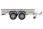 GARDEN TRAILER 264/2 KIPP MIT STÜTZRAD, GRAUE FLACHPLANE UND PLANENTRÄGER-Neu – Bild 7