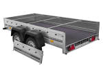 GARDEN TRAILER 264/2 KIPP MIT STÜTZRAD, PLANENTRÄGER UND BLAUER FLACHPLANE-Neu – Bild 7