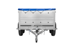GARDEN TRAILER 264/2 KIPP Zweiachsanhänger mit Stützrad, Planenträgern, zus. Bordwänden und blauer Flachplane-Neu – Bild 4